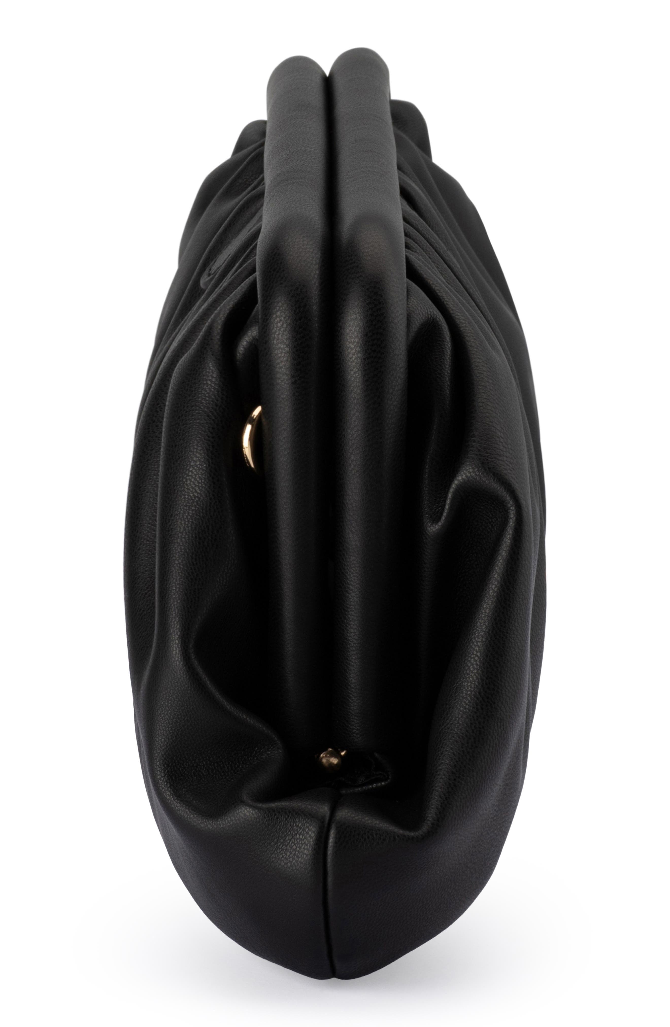 Olga Berg Catherine Frame Clutch, Alternate, color, Black