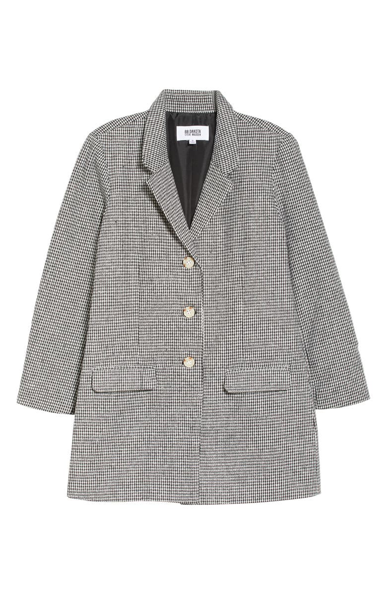 BB Dakota by Steve Madden Big Biz Oversize Houndstooth Blazer, Alternate, color, 