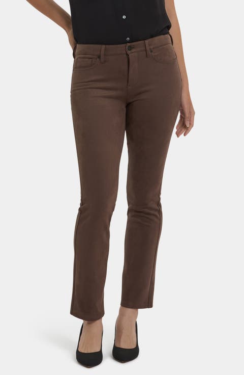 Sheri Slim Faux Suede Pants