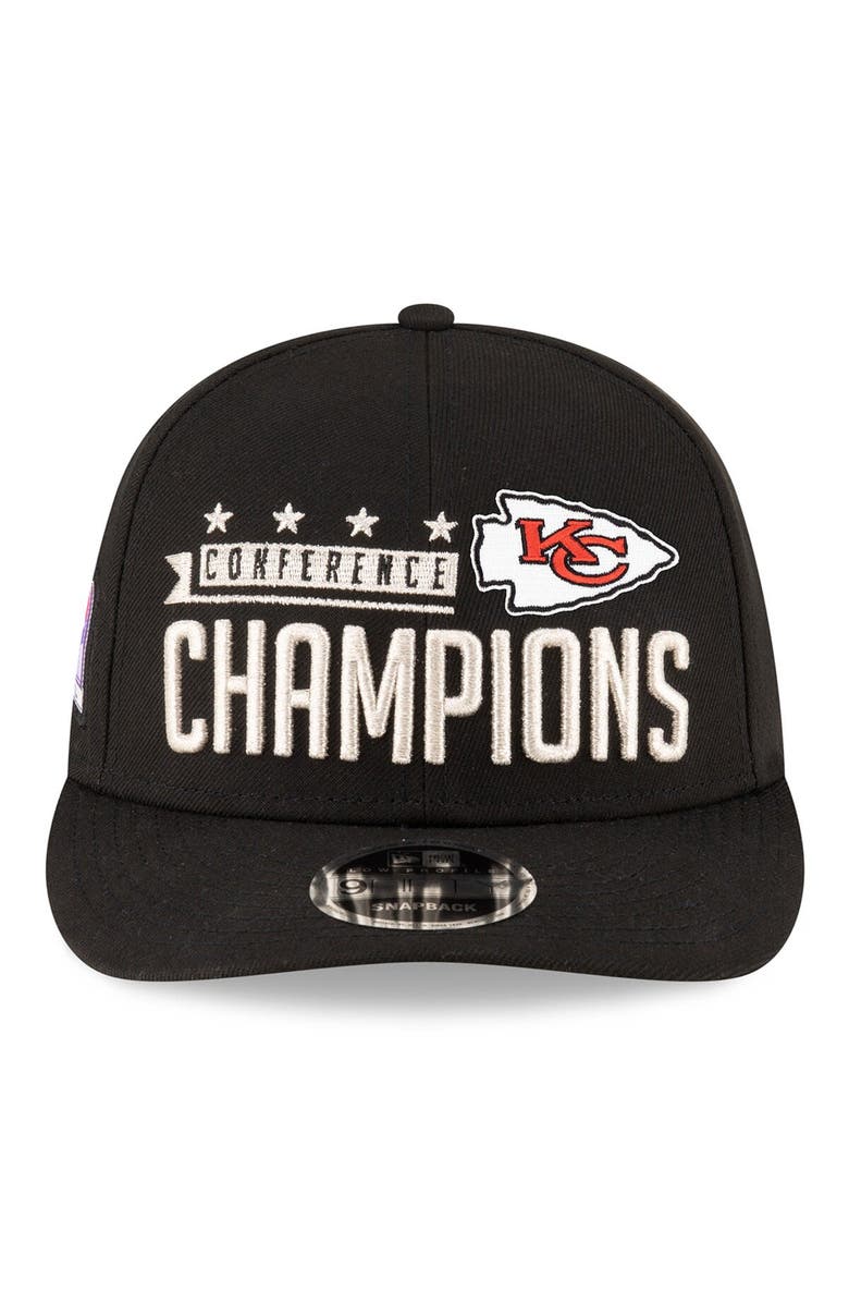 New Era Men's New Era  Black Kansas City Chiefs 2023 AFC Champions Locker Room Low Profile 9FIFTY Snapback Hat, Alternate, color, 