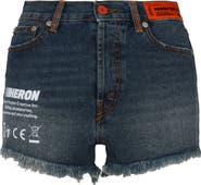 Heron Preston Code 8000 Denim Cutoff Shorts