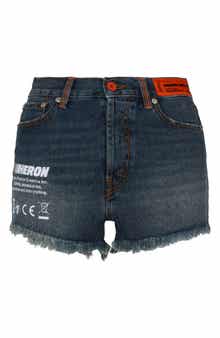 Heron Preston Code 8000 Denim Cutoff Shorts