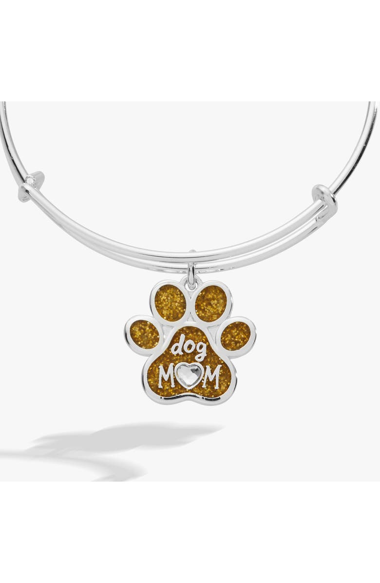 Alex and Ani Dog Mom Charm Bangle, Alternate, color, Silver