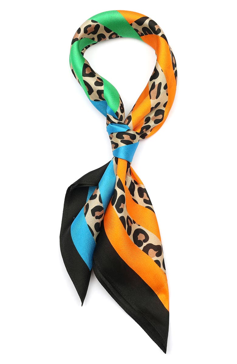 Kurt Geiger London Mixed Stripe Silk Bandana, Alternate, color,