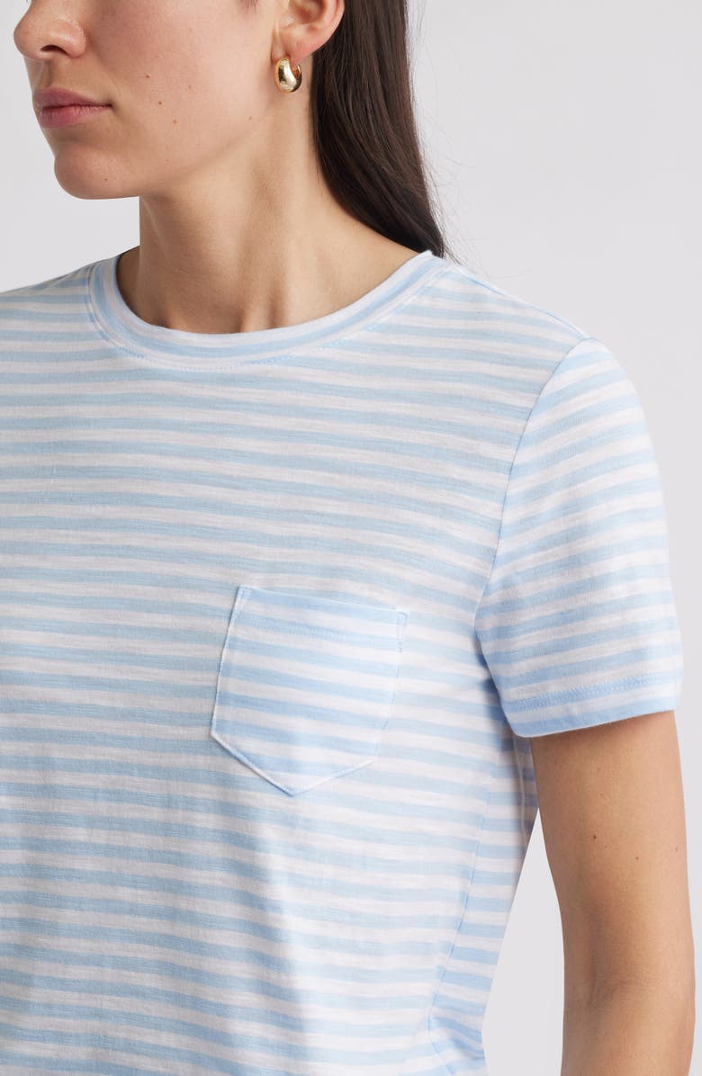 Caslon<sup>®</sup> Cotton & Modal T-Shirt, Alternate, color, Blue Windsurfer Brooke Stripe