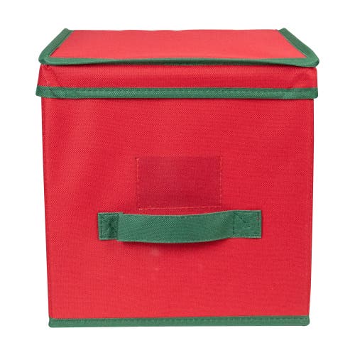 Northlight Christmas Ornament Storage Box With Removable Dividers In Red