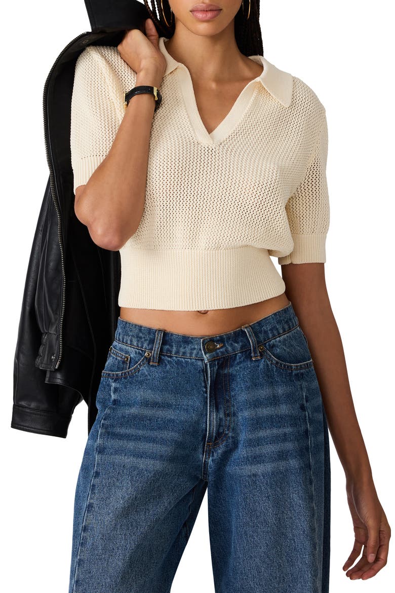 Lark Open Stitch Sweater, Main, color, CREAM