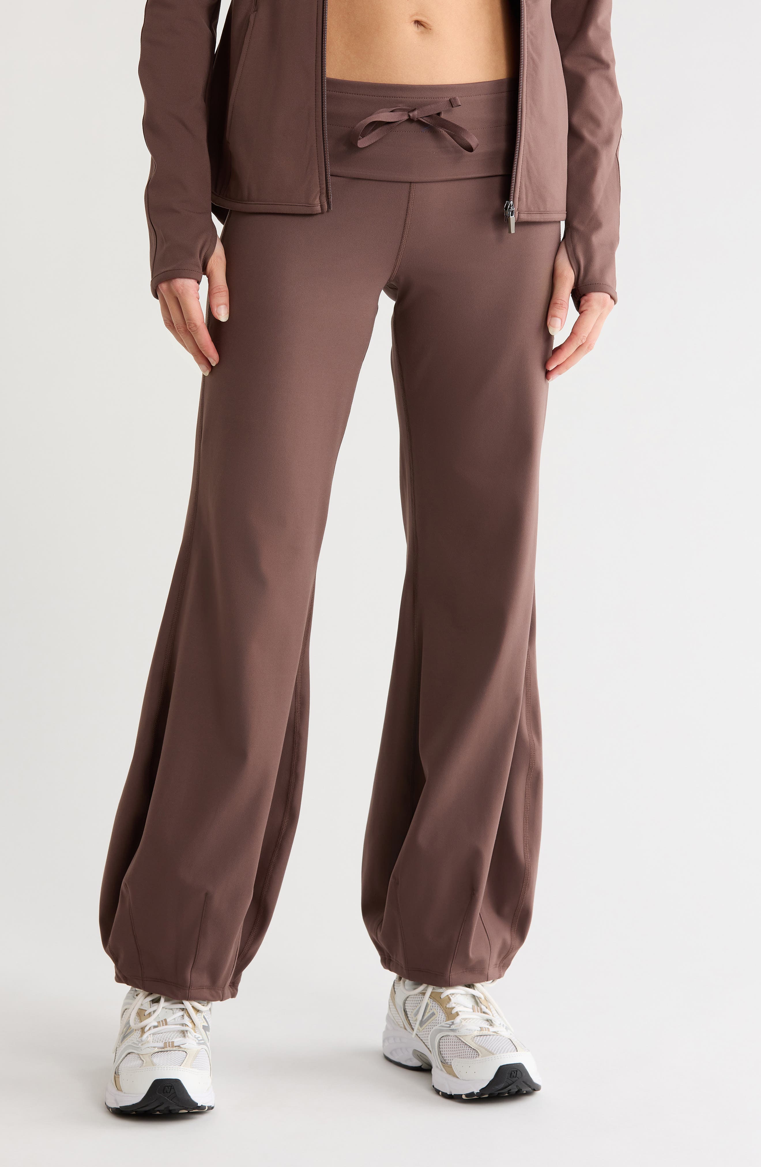 Lux Jasmine Fold-Over Waist Harem Pants