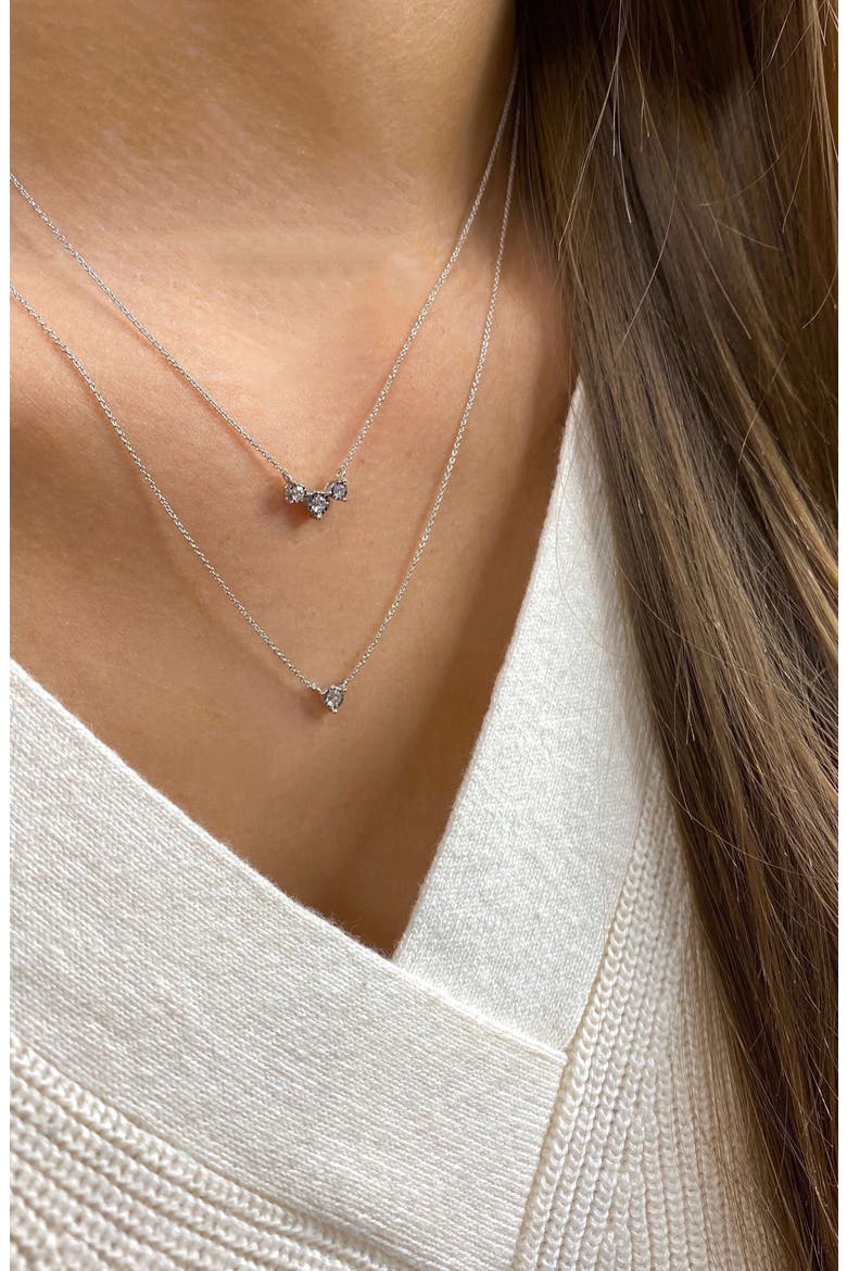 Ava Bea Bezel Diamond Pendant Necklace, Alternate, color, WHITE GOLD/ DIAMOND