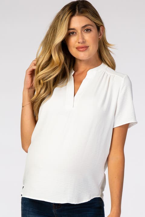 Short Sleeve V-Neck Blouse
