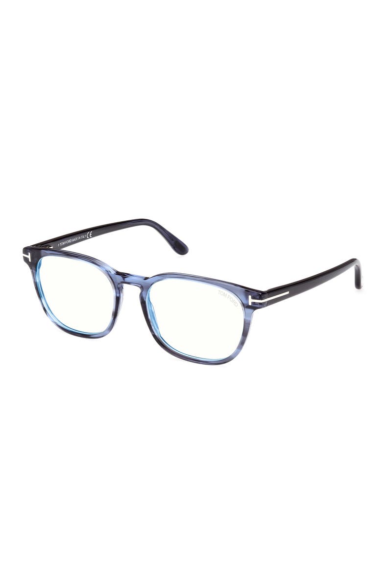 53mm Square Blue Light Blocking Glasses, Alternate, color, BLUE/OTHER