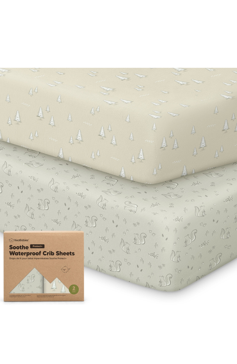 2-Pack Soothe [Protect+] Waterproof Crib Sheets