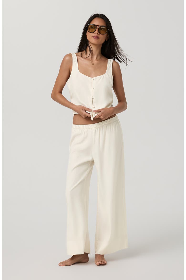 Trestles Twill Everyday Wide Leg Crop Pants, Alternate, color, NATURAL
