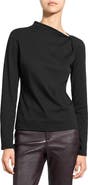 Theory Twistet Slash Neck Top