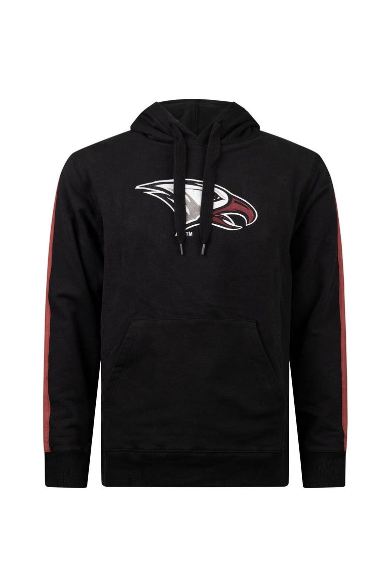 Men's FISLL Black North Carolina Central Eagles Oversized Stripes Pullover Hoodie, Alternate, color, Black