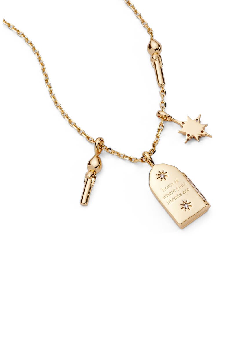 Harry Potter Hogwarts Great hall Cluster Charm Necklace, Alternate, color, Gold