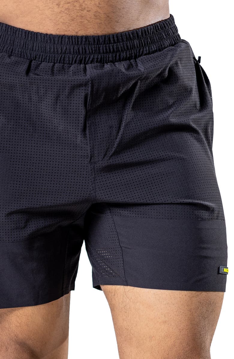 Maceoo Perforated Training Shorts, Alternate, color, Black