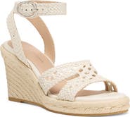 Stuart Weitzman Bria Leather Espadrille Wedge Sandal