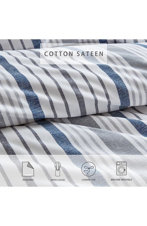 Stone Cottage Conrad Reversible Cotton Sateen Comforter & Sham Set In Gray