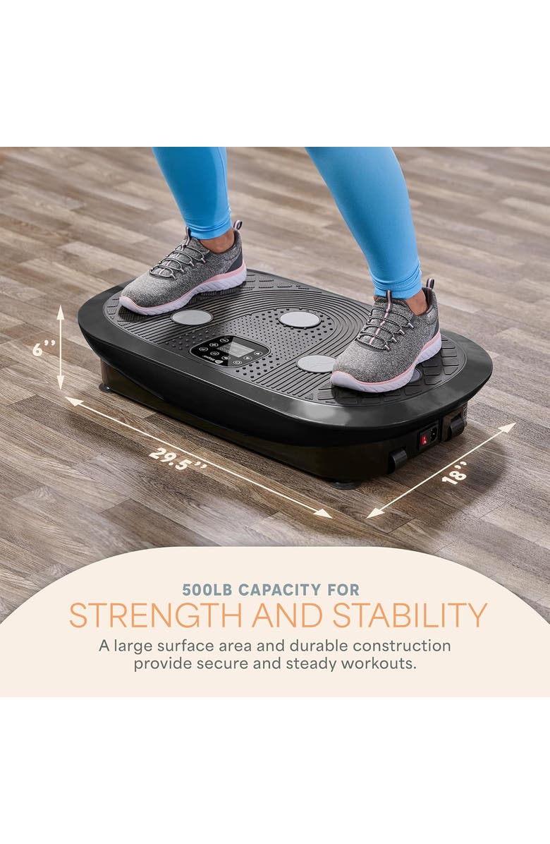 Lifepro Rumblex Plus 4D Vibration Plate Machine Exercise Machine with Triple Motors for Recovery and Fat Burn, Alternate, color, Black