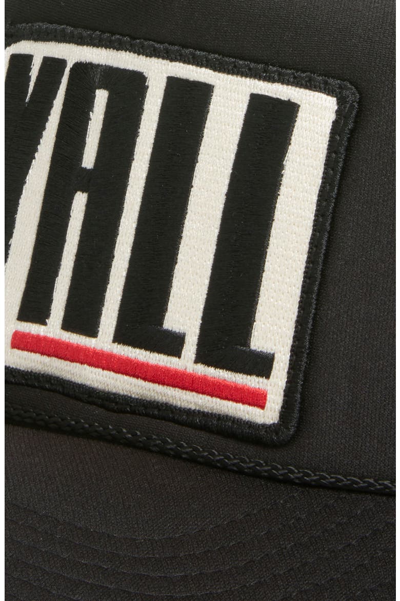 Y'All Patch Trucker Hat, Alternate, color, BLACK
