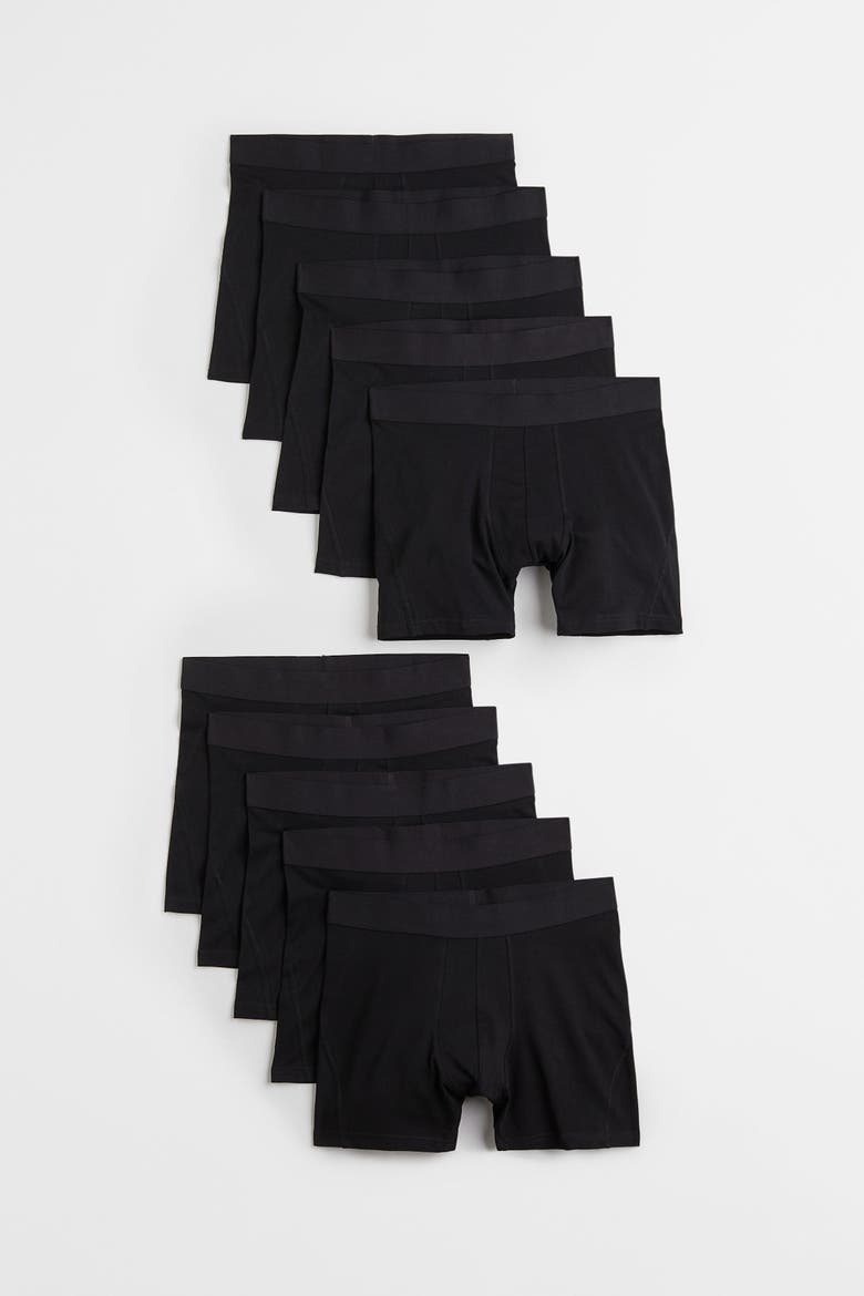10-pack Mid Trunks With Lycra®, Alternate, color, Black