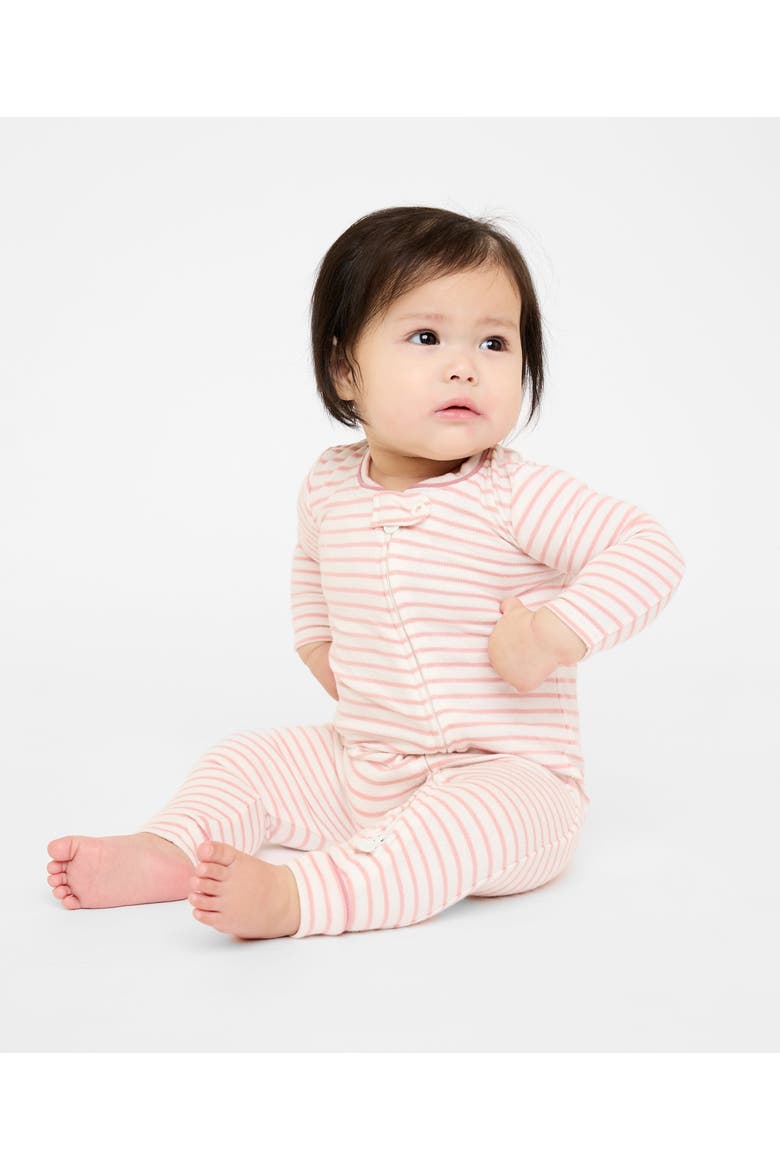 Ziggy Zip Romper, Alternate, color, rose stripe