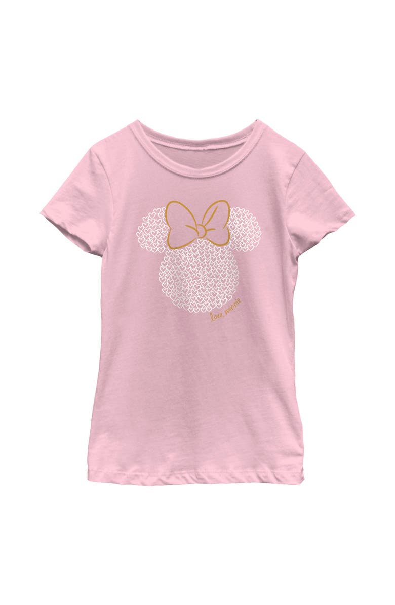 Minnie Mouse Girl's Minnie Mouse Heart Silhouette Graphic T-Shirt, Main, color, Light Pink