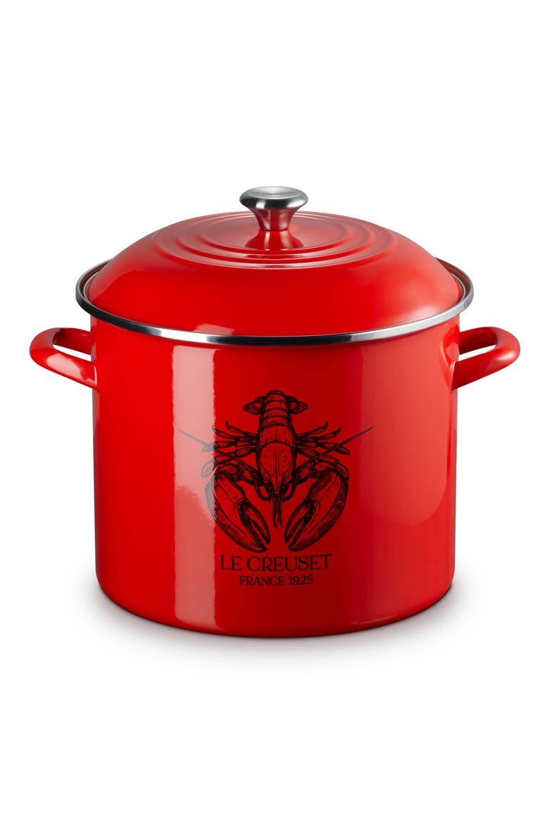 Lobster Seafood Stock Pot, Alternate, color, CARMIN