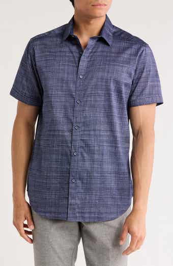 Robert Graham Roth Short Sleeve Cotton Button-Up Shirt