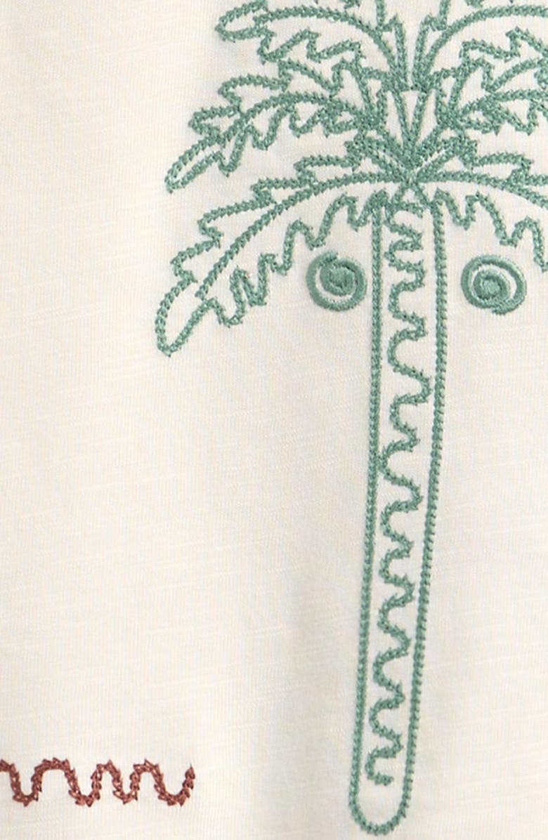 NEXT Kids' Embroidered Cotton T-Shirt & Shorts Set, Alternate, color, Neutral