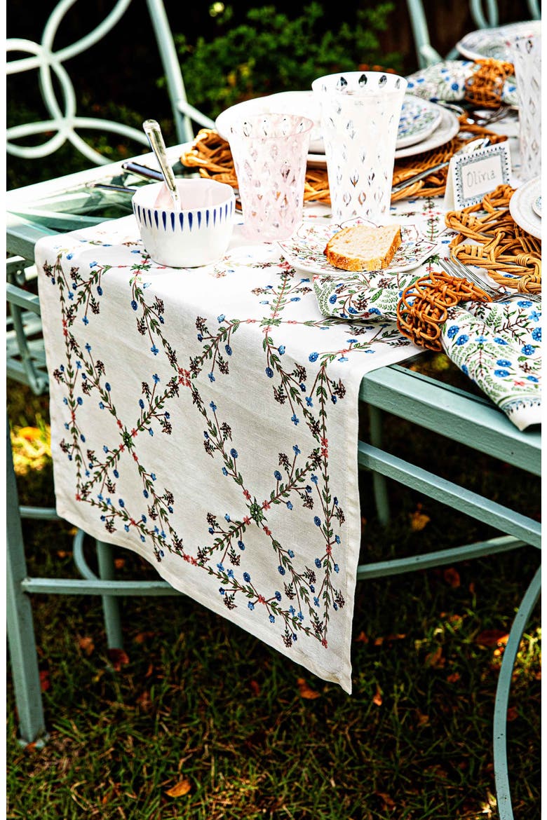 Villa Seville Table Runner, Alternate, color, CHAMBRAY