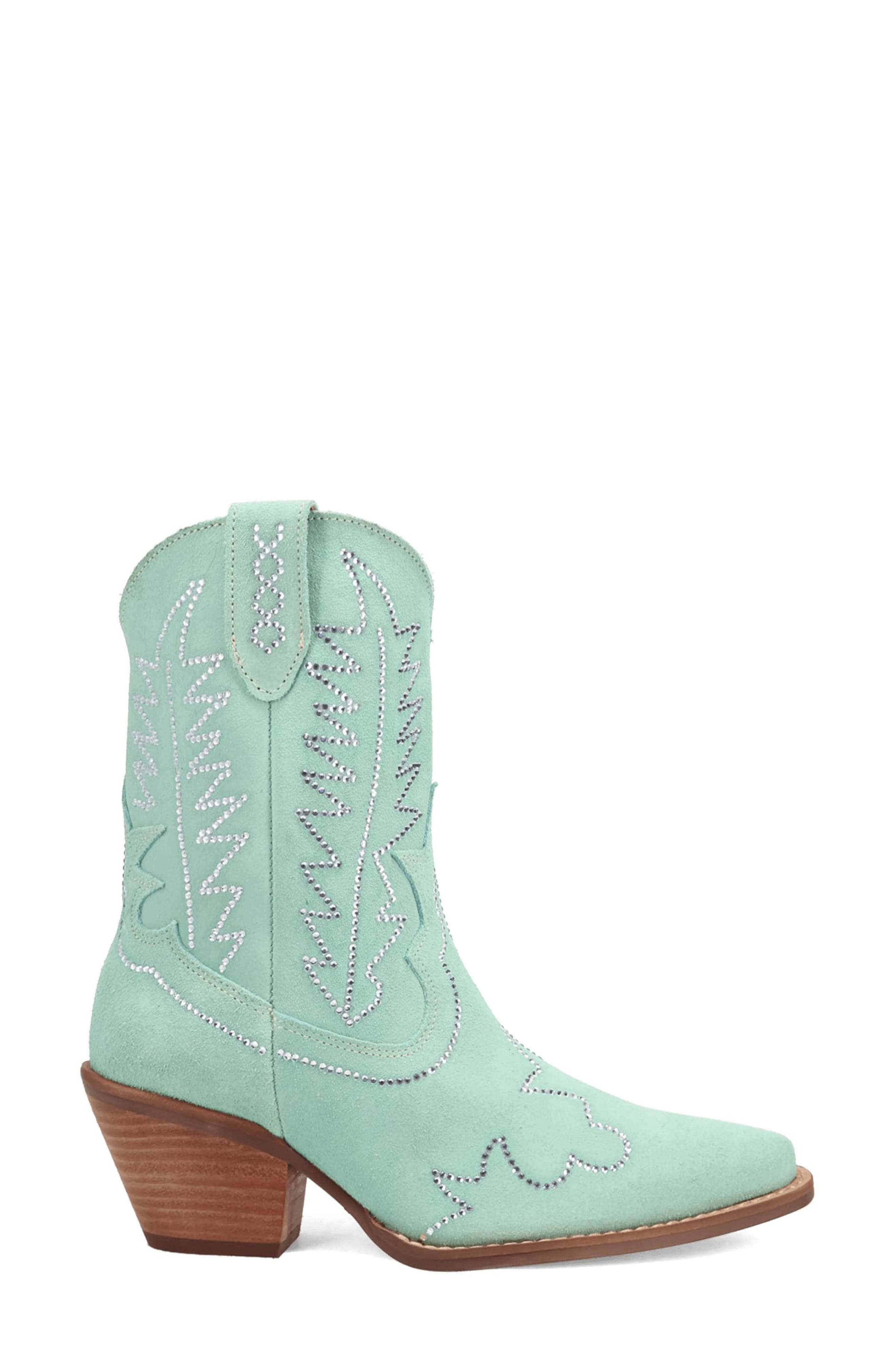 Tiny Pony Rhinestone Western Boot, Alternate, color, MINT