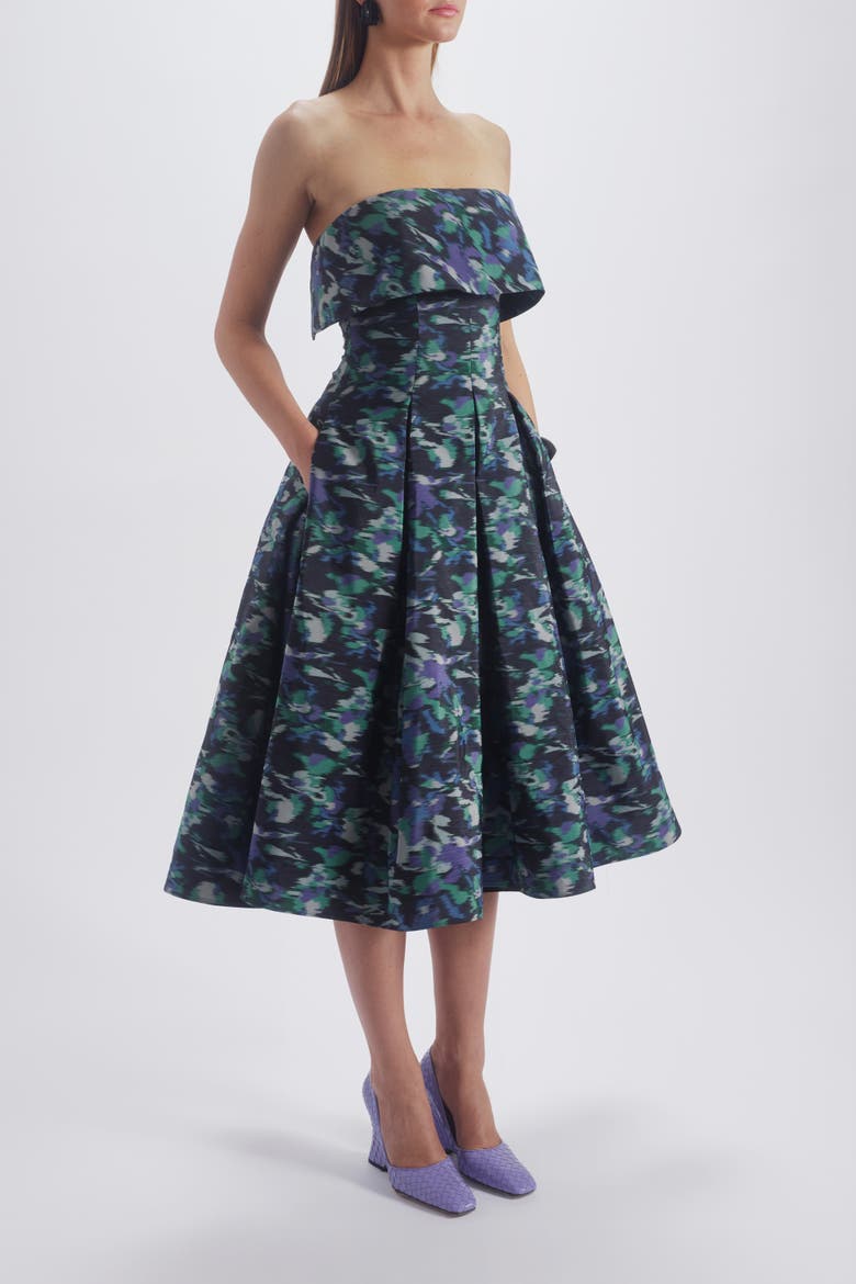 Printed Laced Back Dress, Alternate, color, Purple-Multi
