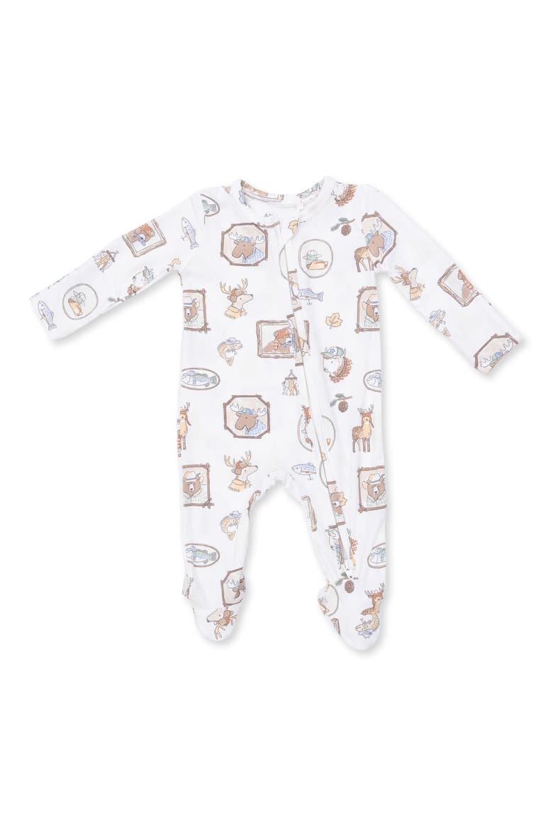 Woodsons Family Cabin Two-Way Zip Footie, Main, color, IVORY
