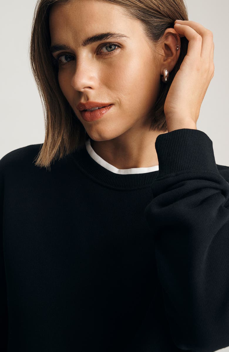 Mavi Jeans Contrast Trim Cotton Sweatshirt, Alternate, color, 