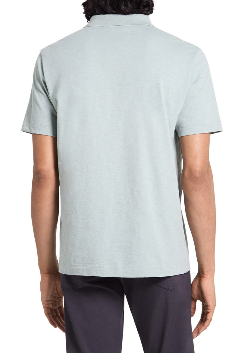 Bron in Cosmos Slub Cotton Polo Shirt, Alternate, color, WILLOW GREEN - UGT
