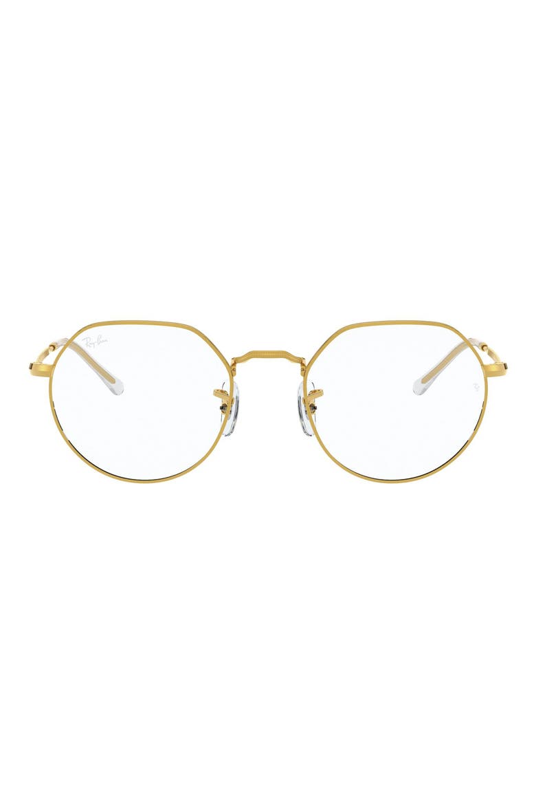 53mm Metal Optical Glasses, Main, color, SHINY GOLD