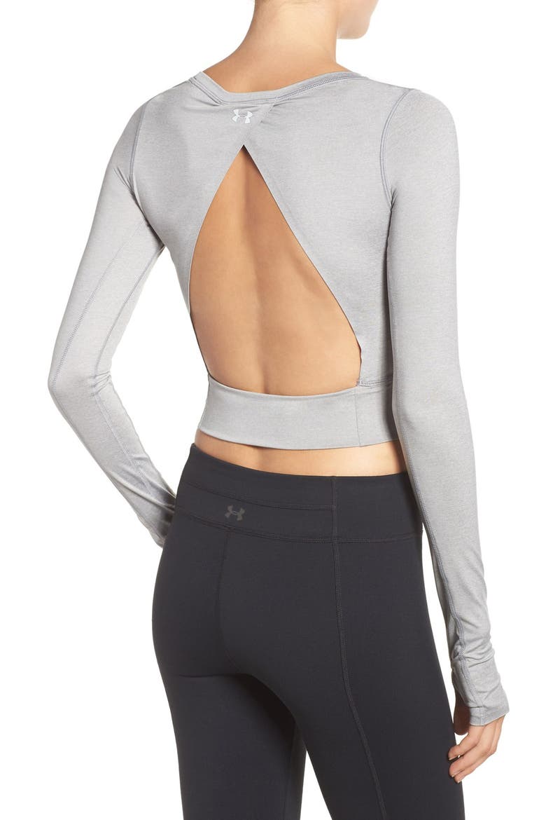 'Wishbone' Open Back Top, Main, color, TRUE GRAY HEATHER/ ELEMENTAL