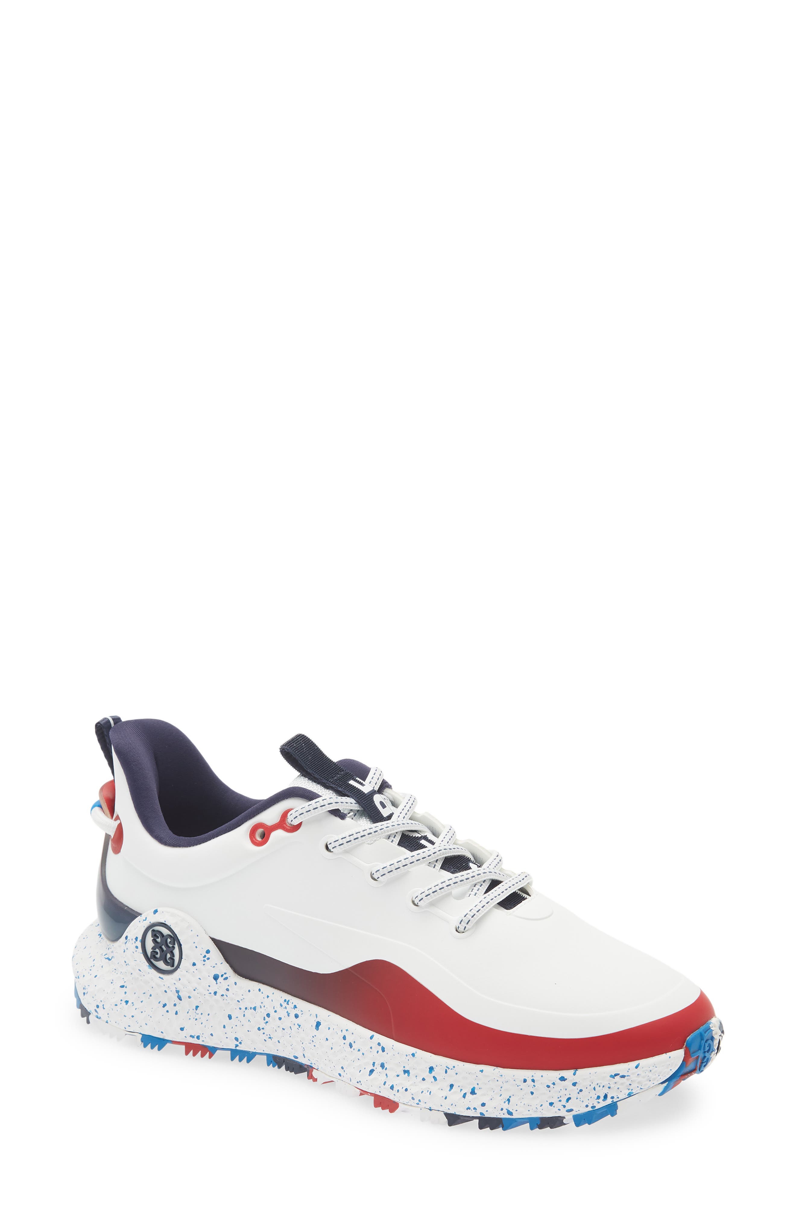 G/FORE MG4+ O2 Gradient Golf Shoe, Main, color, Snow / Classic Red