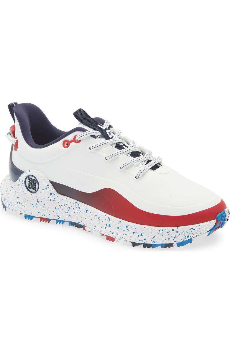 G/FORE MG4+ O2 Gradient Golf Shoe, Main, color, Snow / Classic Red