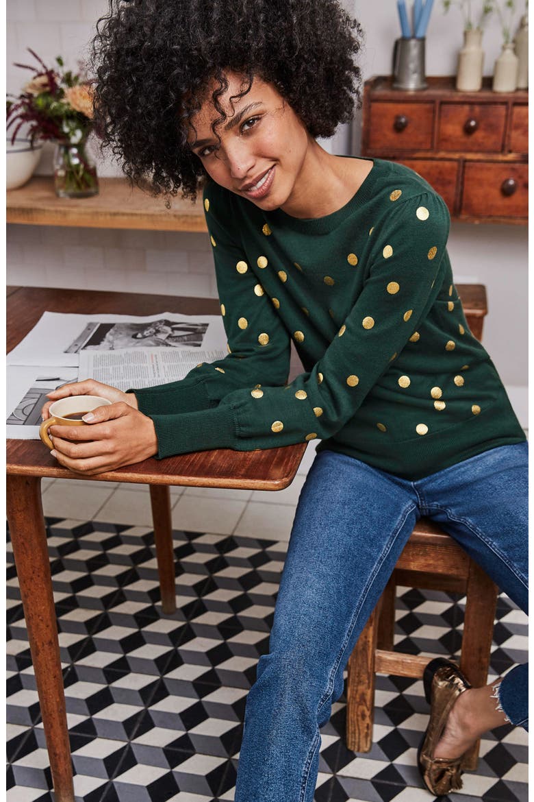 Antonia Crewneck Sweater, Alternate, color, MIDNIGHT GARDEN