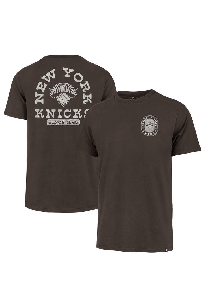 Men's '47 Brown New York Knicks Back Canyon Franklin T-Shirt, Main, color, Brown