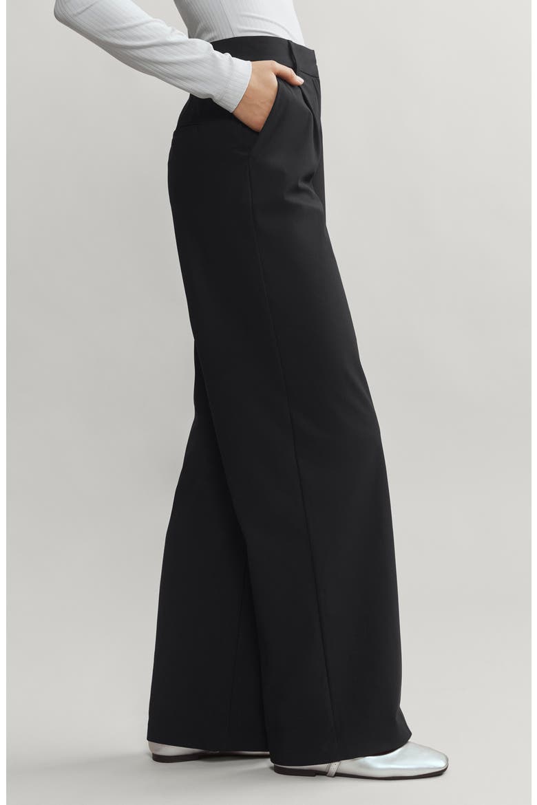 Commuter Pleat Pants, Alternate, color, BLACK