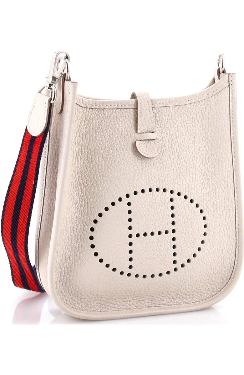 Pre-Owned Hermes Evelyne Bag Gen III Clemence TPM, Alternate, color, Craie