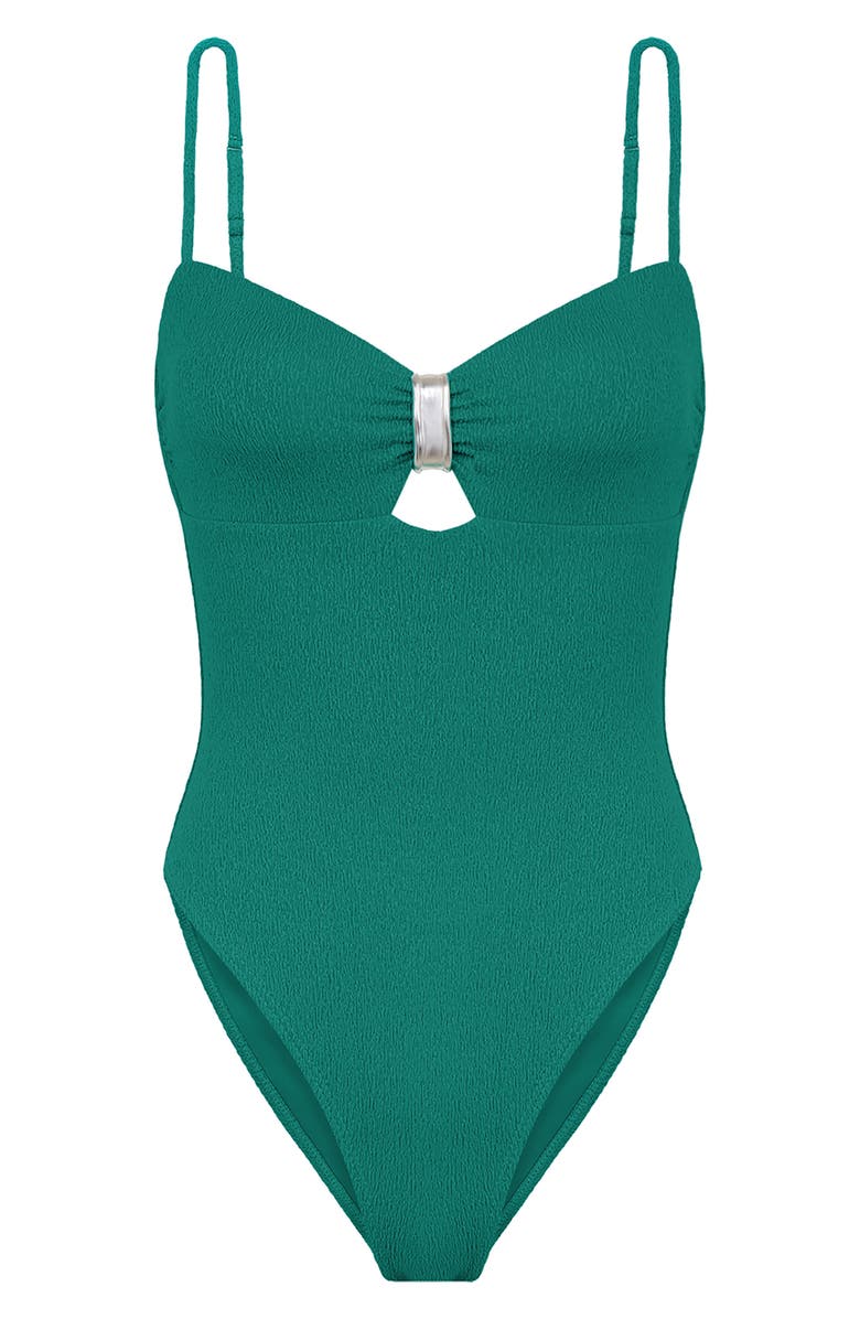 ViX Paula Hermanny Firenze Sunny One-Piece Swimsuit, Alternate, color, Green