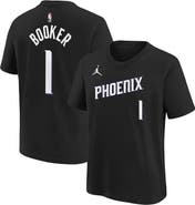 Jordan Brand Youth Jordan Brand Devin Booker Black Phoenix Suns Name & Number T-Shirt - Statement Edition