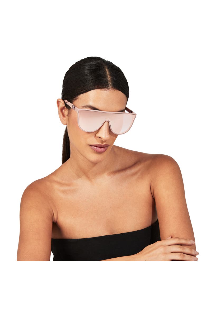 Kurt Geiger London Regent 99mm Oversize Shield Sunglasses, Alternate, color, Light Pink/ Rose Flash