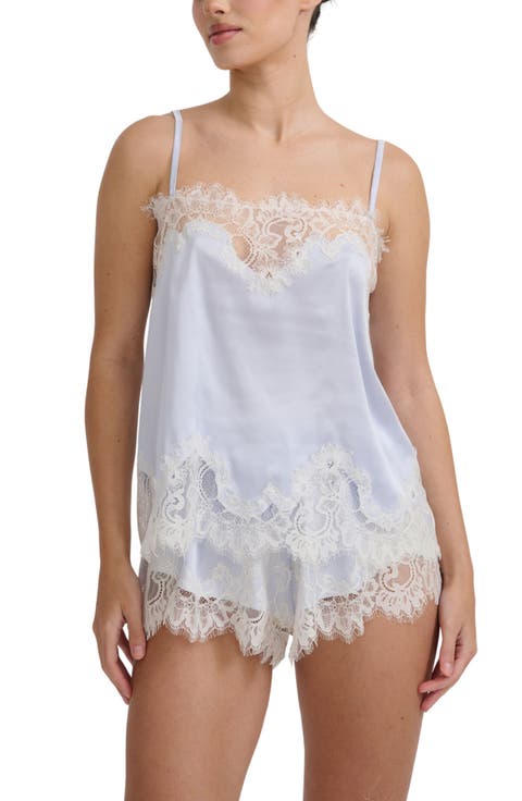 Olivia Lace Trim Satin Camisole