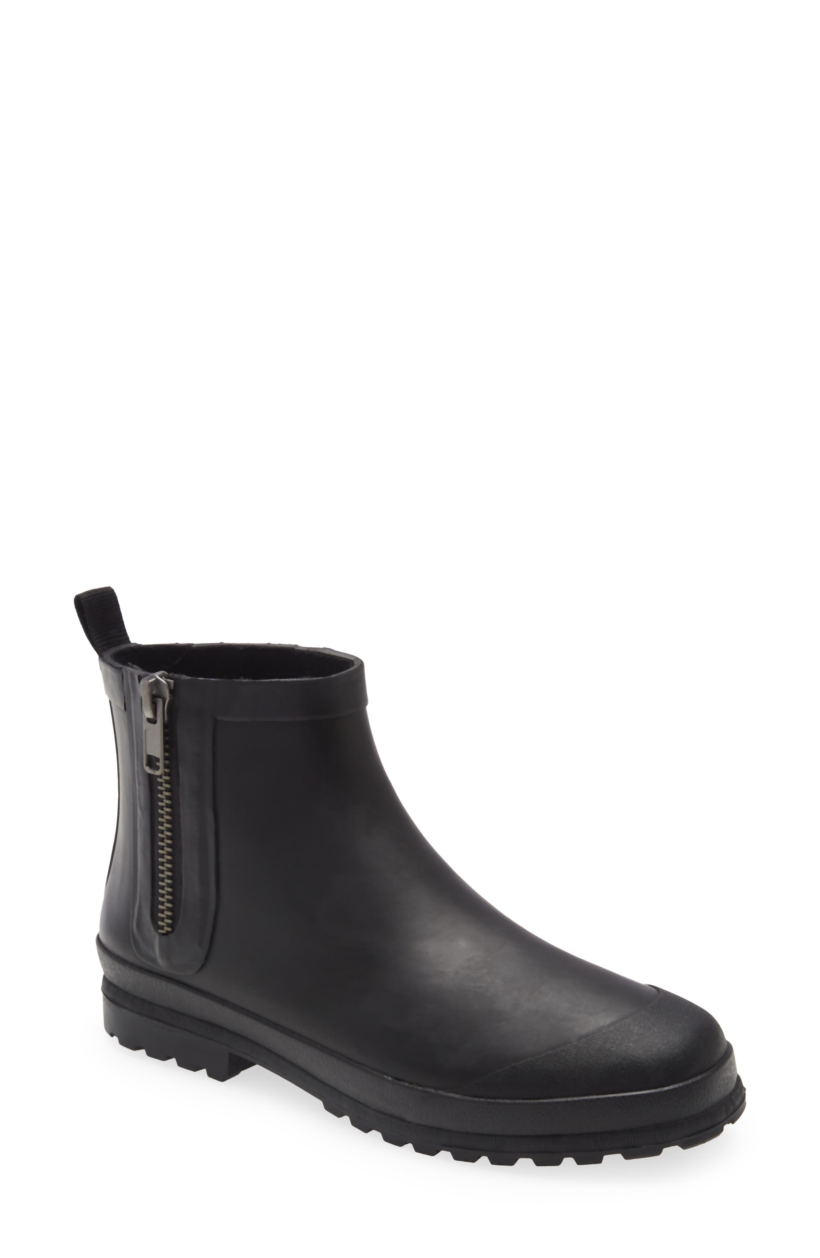 Madewell The Zip-Up Lugsole Rain Boot, Main, color, 